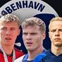 Beim FC Kopenhagen wurden sie ausgebildet, inzwischen sind sie in England und Deutschland unterwegs: die drei Brüder Rasmus (von links nach rechts), Emil und Oscar Højlund.